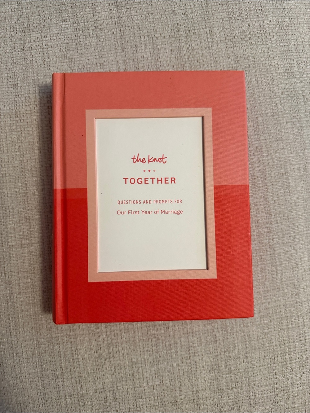 The Knot Together Journal - Pink and Red Marriage Prompt Book - never used